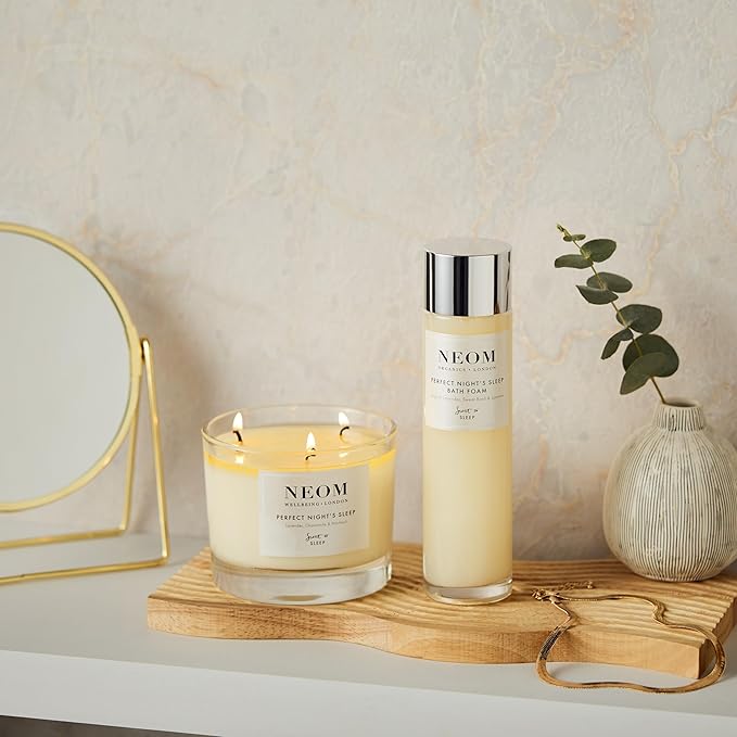 NEOM Perfect Night's Sleep Bath Foam, 200ml I Lavender, Sweet Basil & Jasmine I 100% Natural Fragrances I 16 Other Essential Oils I Soothing Aloe and Sweet Almond Oil I Blended in The UK