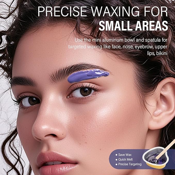 KeShi Waxing Kit, Painless Hair Removal Wax Warmer with 6 Bags Hard WaxBeans for Full Body, Legs, Face, Eyebrows & Bikini— Ideal for Both Women & Men