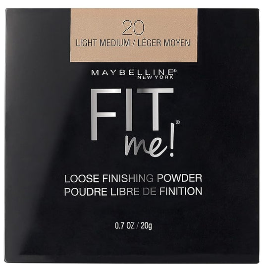 Maybelline Fit Me Loose Setting Powder, Face Powder Makeup & Finishing Powder, Light Medium, 1 Count