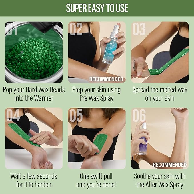 Tress Wellness Wax Beads - Safe for Skin - Dermatologically Tested - At-Home Kit for Bikini, Brazilian & Full Body - Tea Tree 1.2 lb