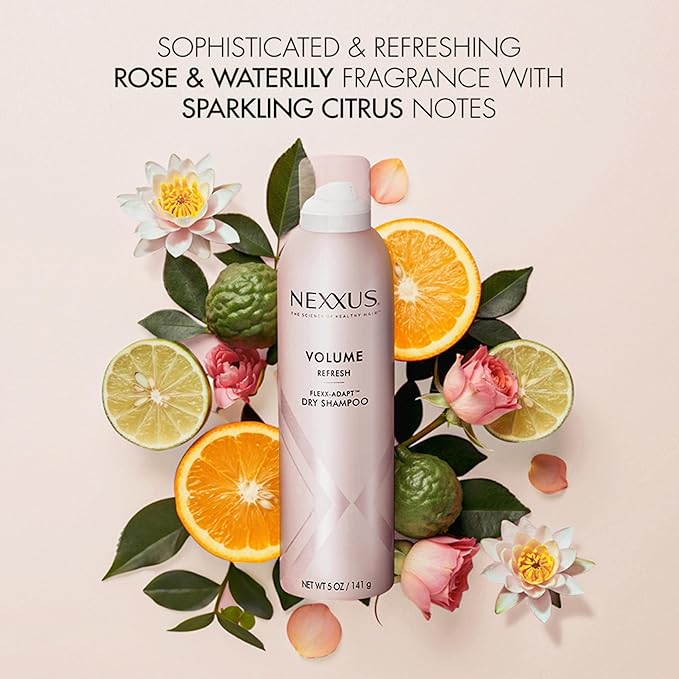 Nexxus Styling Refreshing for Hair Volume Volume Refresh Dry Shampoo Powered by FLEXX-ADAPT Technology and Infused with a Protein Complex 5 oz