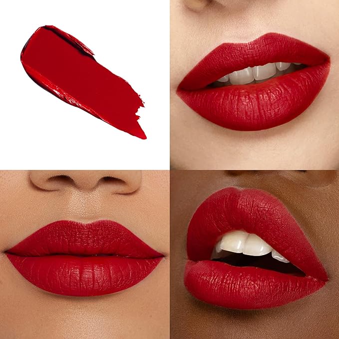 Red Lipstick Set Long Lasting 3Pc Matte Liquid Lipsticks for Women Non Transfer Smudgeproof Red Purple Orange Lipstick Kit Cruelty Free Lip Color, 13/45/51