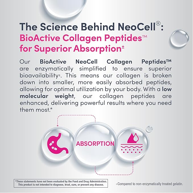 NeoCell Super Collagen Plus Vitamin C, Skin, Hair and Nails Supplement, Includes Antioxidants, Tablet, 360 Count, 1 Bottle