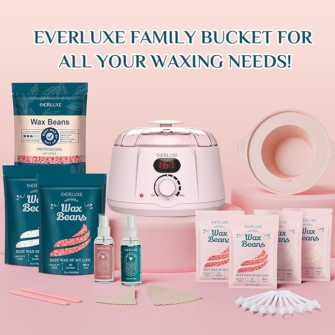 Wax Beads 2lb, Hard Wax for Hair Removal, Hypoallergenic Wax for Sensitive Skin, Facial Waxing, Brazilian, Bikini Waxing