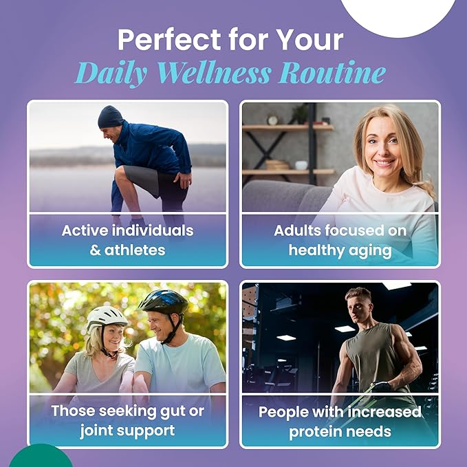 Organic Excellence Collagen Peptides, Grass-Fed Bovine Unflavored Collagen Powder Type I & III Hydrolyzed Collagen, Support Skin, Joints, Gut, Hair, Nails, Non-GMO, 12g Protein/Serving, 16 oz (453g)