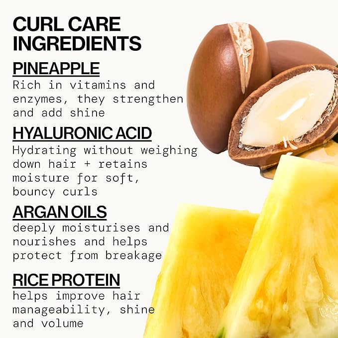 Pacifica Beauty 12.0 Fl Oz Pineapple Curls Curl Enhancing Shampoo - Hydrating & Frizz Control with Argan Oil & Hyaluronic Acid, Vegan + Cruelty Free