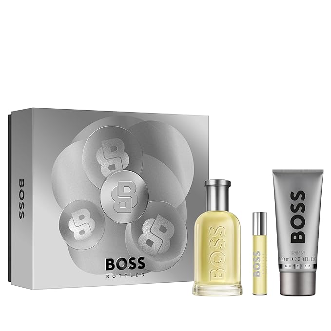 Hugo Boss Bottled Eau de Toilette – Woody Men's Cologne – With Notes of Apple, Cinnamon & Wood – Long Lasting Fragrance