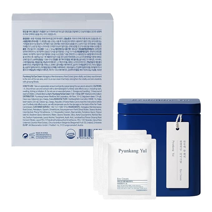 Pyunkang Yul PKY Eye Cream - Deep Nourishing Eye Moisturizer Cream, Healthy Ingredients from Shea Butter, Saponin, Isoflavonoid for Vitality, Elasticity, Stocking Filler -1Day for 1Pack x 50pcs