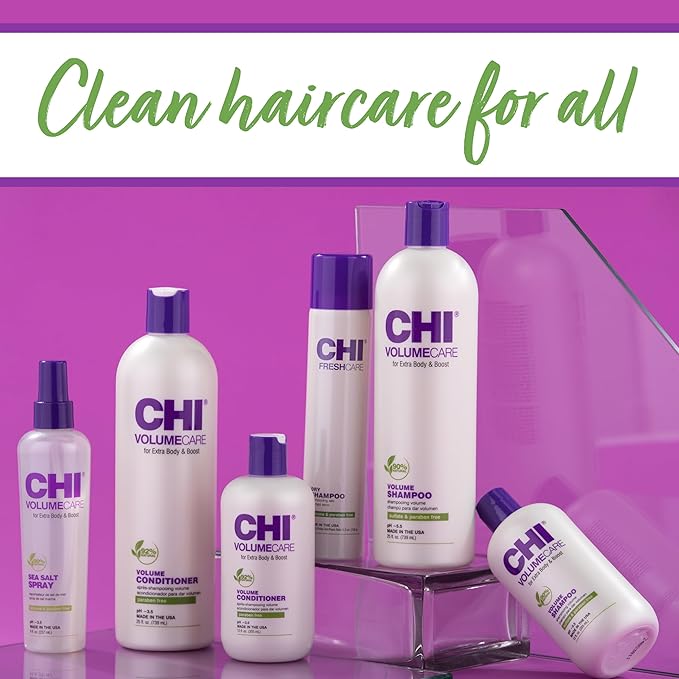 CHI VolumeCare Volumizing Conditioner, Increases Volume on Thin, Fine, or Flat Hair, Moisturizing Formula, Sulfate, Paraben, & Cruelty-Free, 12 Oz