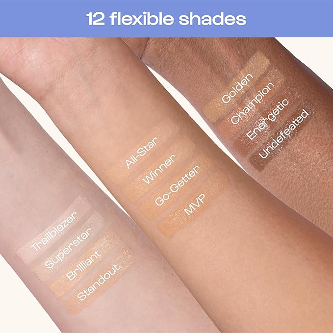 Alleyoop Game Face Makeup Concealer - Lightweight, Buildable Under Eye Concealer for Dark Circles, Hydrating Cream Formula for Women with Aloe Stem Cell - Smooth, Crease-Proof Makeup, Golden