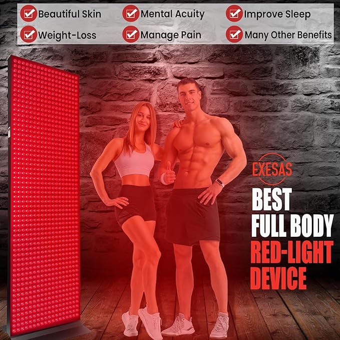 Red Light Therapy Device for Full Body, 630nm, 660nm, 810nm & 850nm, Near Infrared Dual-Chip Clinical Grade LED Panel for Smooth Skin, Weight & Pain Management and Overall Wellness (5040-PRO 1008LED)