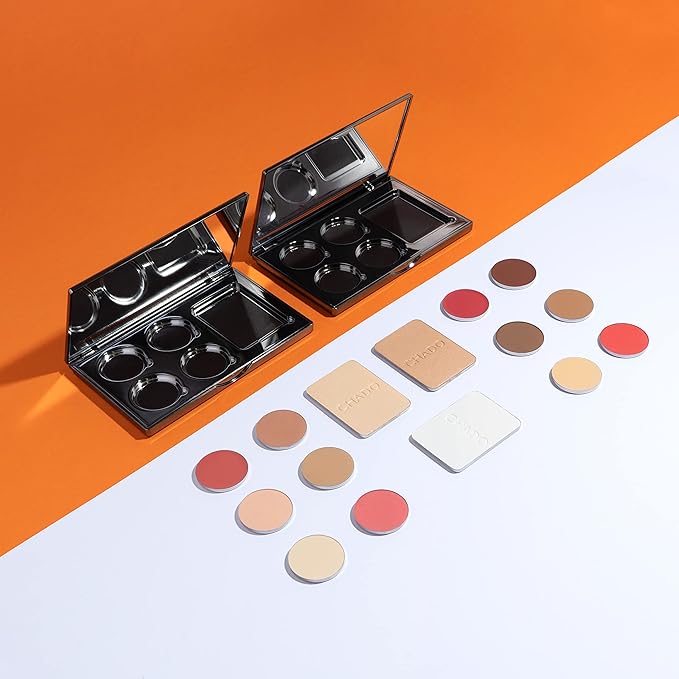 CHADO Shadows & Lights Refills – Powder | Palette Refill Pans (Compact Not Included) | Natural Face Powders for All Skin Types | Multifunctional Refills for Complexion and Eyes | Cruelty Free (Peach 56)