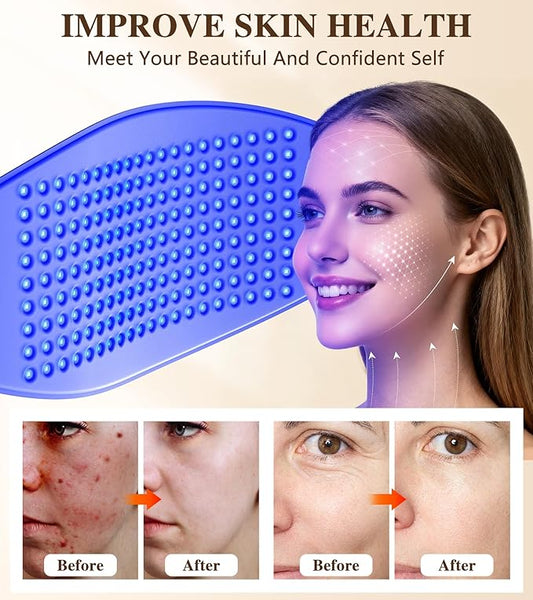 Red Light Therapy for Face and Neck, 720 LED Infrared Light Therapy Mask for Wrinkles and Acne, Large 30.8" x 11.8" Panel for Body, Red Light Mask Gift for Women, Mom, PDT Facial Skincare at Home