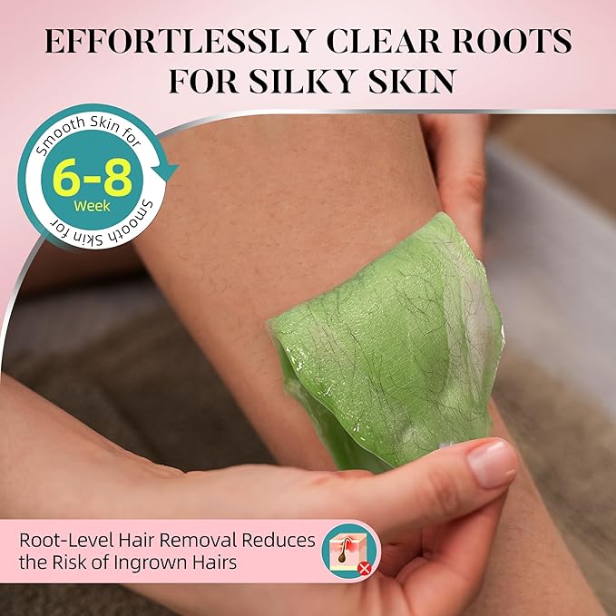 LANSLEYWAX Digital Waxing Kit for Women Men - Sweet Kiss Waxing Machine with 39 Accessories - Hard Wax Kit for Arm Leg Brazilian Bikini Face Sensitive Skin, Wax Warmer Hair Removal for Home/Salon Use