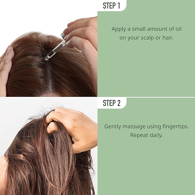 Hair Gro Growth Oil 4oz/120ml - Hair Treatment with Rosemary Mint Infused Formula for Healthier Hair, Scalp Detox, All Hair Types