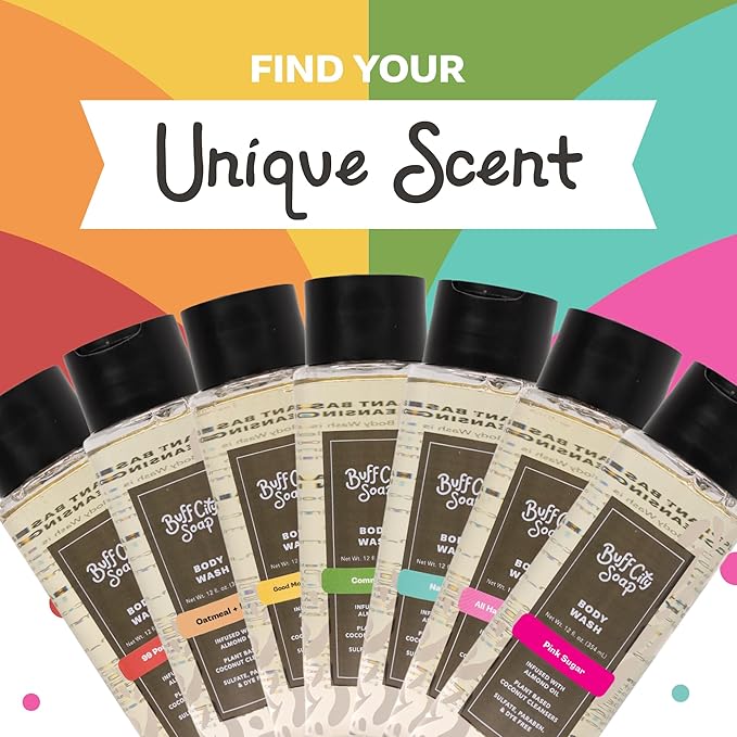 Buff City Soap Plant-Based Body Wash - Coconut Cleansers & Almond Oil Infused, Gentle & Rich Non-Drying Lather, Helps Reduce Moisture Loss & Supports Natural Skin Barrier - All Hail the Queen, 12 floz