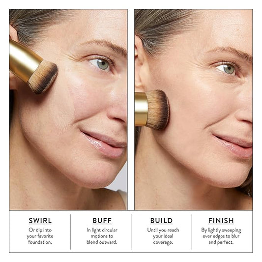 LAURA GELLER NEW YORK Full Coverage Foundation Blending Brush for All Face Makeup & Foundation