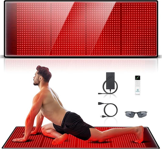Red Light Therapy for Body: Red Light Therapy Mat 1440 LEDs Infrared Light Therapy Pad 660nm Red Light Therapy Blanket 850nm Near Infrared Light Therapy Device Large Pads for Full Body Pain Relief