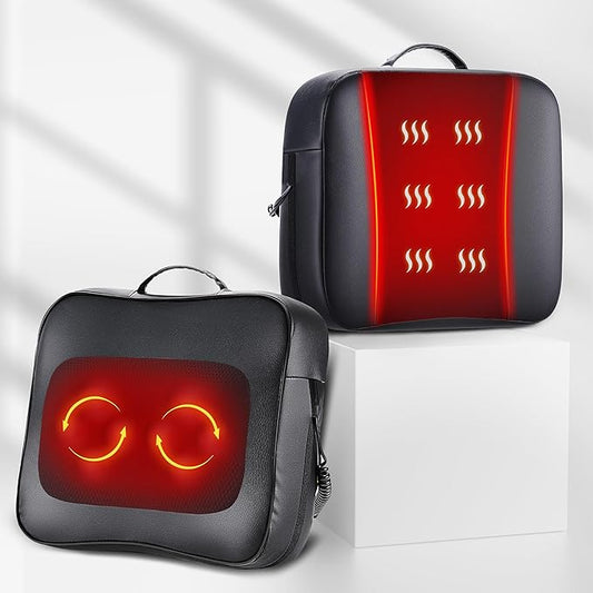 Back Massager for Pain Relief Deep Tissue with Heat - Shiatsu Kneading Back Massage for Chair, Neck Massagers Pad for Lower Back Leg Shoulder, Lumbar Support Pillow for Office Car, Gift for Men Women