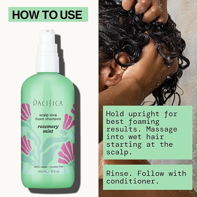 Pacifica Rosemary Mint Scalp Detox Shampoo – Clarifying Shampoo for Dry Flaky Scalp, Removes Buildup & Excess Oil, Invigorating Rosemary + Mint Clean Beauty Vegan Dermatologist Tested