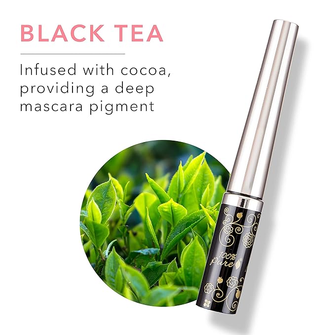 100% PURE Long Last Liquid Eye Liner - Natural, Water-Resistant & Smudge-Proof Easy to Apply Vegan Eye Makeup for All Skin Types - Fruit Pigmented Color Dark Chocolate (Brown) - 0.23 Fl oz