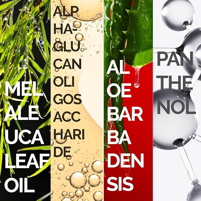 Tea Tree Face Wash for Acne-Prone Skin – Purifying Cleanser with Aloe Vera, Panthenol & Bisabolol – Fights Acne & Controls Oil – Gentle Daily Gel Wash – 200ml