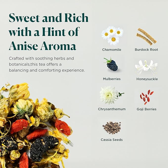 Tea Facto Goodnite* Chamomile Tea Bags with Chrysanthemum Tea for Soothing Comfort - 10 Pack