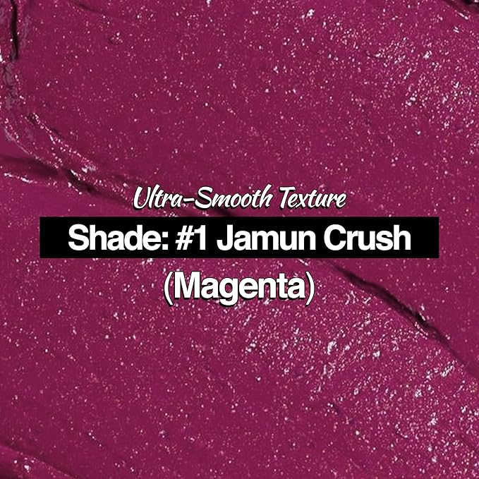 NOURISH MANTRA Creamy Matte Lipstick - Jamun Crush | Non-drying, Highly Pigmented | Matte Finish | Enriched with Castor Oil & Vitamin E | Lipstick for Women | 4 g