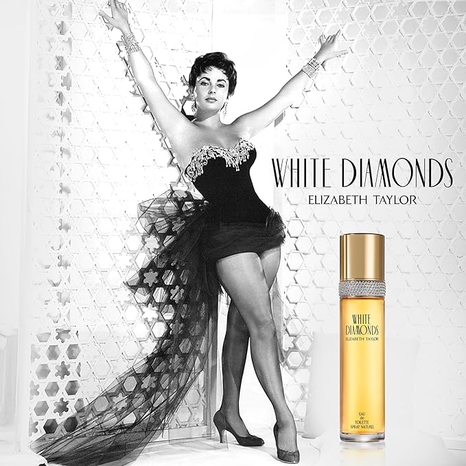 Elizabeth Taylor White Diamonds Women's Perfume, Long-Lasting Floral Fragrance for Her, Eau de Toilette EDT Spray, 1.7 fl oz
