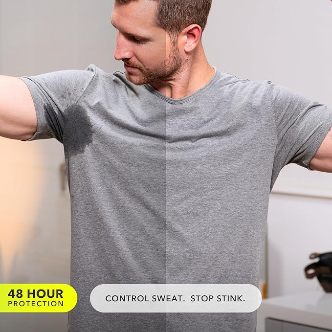 SweatBlock Clinical Strength Deodorant and Antiperspirant for Men and Women Sandalwood & Amber Scent 2 Pack 48 Hour Protection Against Odor & Excessive Sweat Ideal for Active Lifestyles and Daily Use