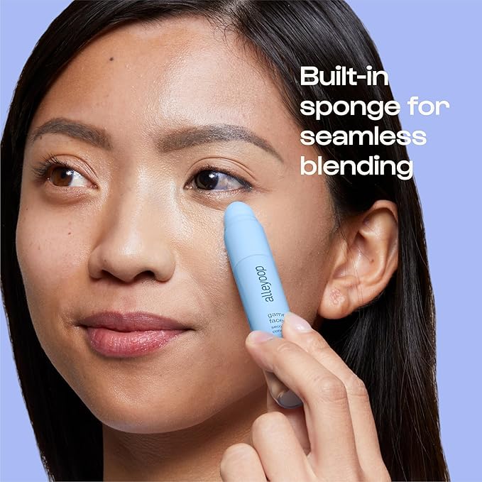 Alleyoop Game Face Makeup Concealer - Lightweight, Buildable Under Eye Concealer for Dark Circles, Hydrating Cream Formula for Women with Aloe Stem Cell - Smooth, Crease-Proof Makeup, All Star