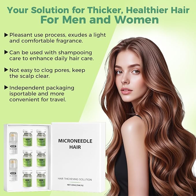 Hair Regrowth Serum,Advanced Hair Regrowth System，Infuse Hair Growth - Nourishing Serum with Biotin,Advanced Treatment for Thicker, Fuller & Stronger Hair,For Men & Women (2+6)