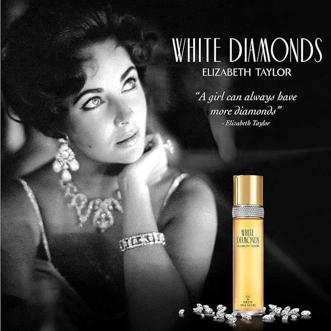 Elizabeth Taylor White Diamonds Women's Perfume, Long-Lasting Floral Fragrance, Eau de Toilette EDT Spray, Stocking Stuffer for Women, 0.5 fl oz
