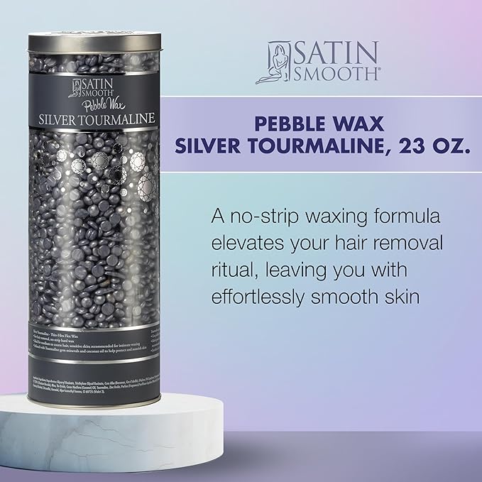 Satin Smooth Silver Tourmaline Thin Film Flex Pebbles Wax™ 23oz
