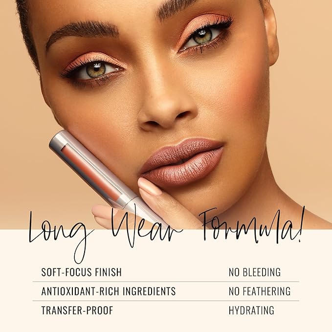 Runway Rogue Silk Glam Liquid Lipstick, Long Wear Frosted Berry-Rose Lipstick, ‘First Class’