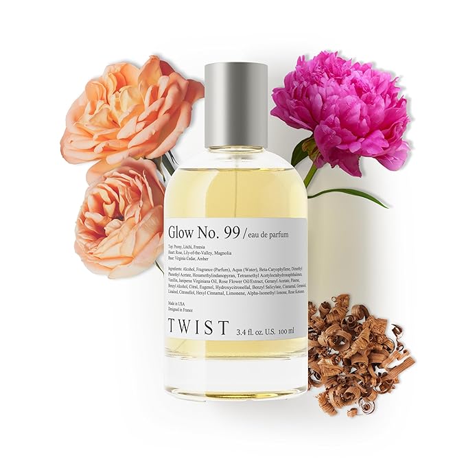 Twist Glow No. 99 - Inspired by Chlo.e EDP, Long-Lasting Perfume for Women, Rose & Peony, Vegan, Clean Ingredients, Fragrance – Spray 100 ml | 3.4 fl. oz.