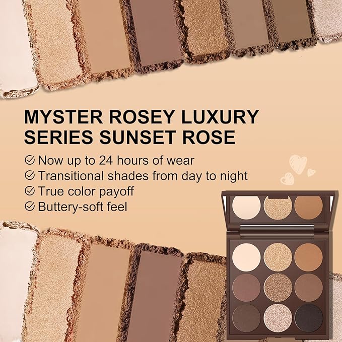 Neutral Eyeshadow Palette, Nude Eyeshadow Palette, Matte Eye Shadow Makeup Palette with Mirror, Long-Lasting Wear, Vegan, Cruelty-Free - 0.5oz (Autumn sunshine)