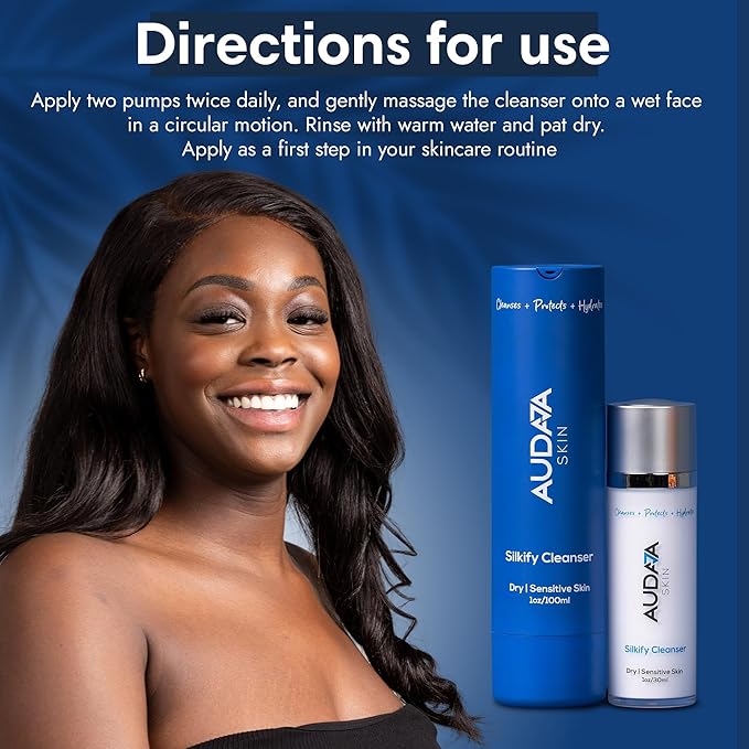 Silkify Cleanser for Dry & Sensitive Skin – Aloe Vera, Apple Stem Cell, Burdock Root & 0.2% Citric Acid – Hydrating, Soothing, Professional-Grade Face Wash – Made in USA, Cruelty-Free