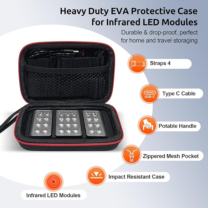 Red Light Therapy Belt, LED 660nm & 850nm Near Infrared Light for Muscle Recovery, Pain Relief, Wearable Wrap –Inflammation, Joint Health & Mobility - Portable & Hands-Free