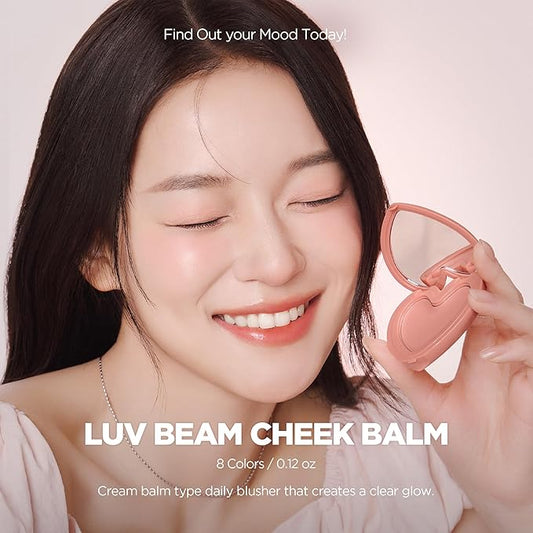 lilybyred LUV BEAM Cheek Balm | Soft Color, Glowy Finish, Creamy Texture | Natural-Looking Flush | Korean Beauty (01 Pure Coral)