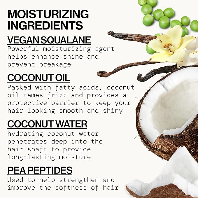 Pacifica Coconut Vanilla Moisturizing Foam Shampoo – Hydrating Foaming Shampoo for Dry, Dull or Damaged Hair, Lightweight Lather, Sulfate-Free Clean Beauty Vegan & Cruelty-Free Dermatologist Tested