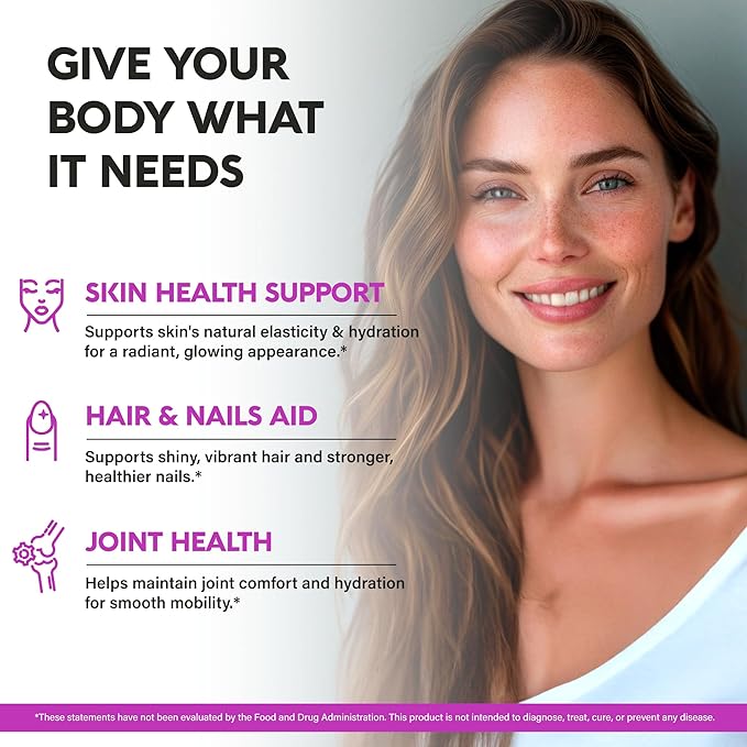 Multi Collagen Peptides - Hydrolyzed Types I, II, III, V & X - Collagen Supplement for Women 1300mg - w/ Hyaluronic Acid, Vitamins C & E - Skin, Hair, Nails & Joint Support - Made in USA, 120 Capsules