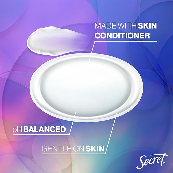 Secret Fresh Antiperspirant Deodorant for Women, 72hr Breathable Sweat & Odor Protection, Instant Freshness & Gentle, PH Balancing Minerals, Invisible Solid, Soapy Bubble Bath Scent, 2.6 oz