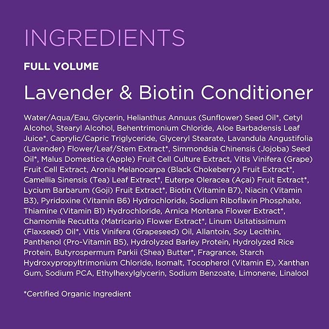 Andalou Naturals Lavender and Biotin Full Volume Conditioner, 11.5 Ounce (Pack of 2)