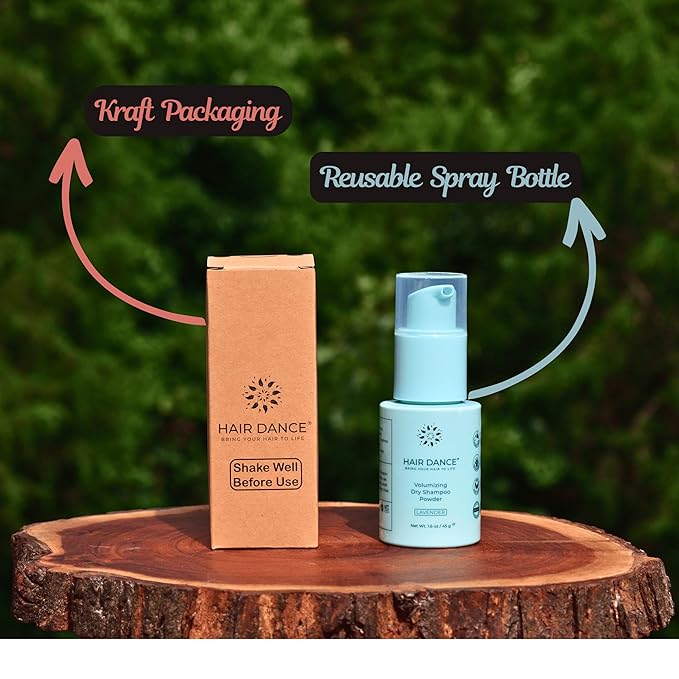 Dry Shampoo Powder | Non-Aerosol | Natural & Organic | Jumbo Size | Made in USA, No Benzene, Vegan, Cruelty Free, For All Hair Colors, Talc Free | Lavender Oil Scent | 1.6 Ounce-Sustainable Packaging