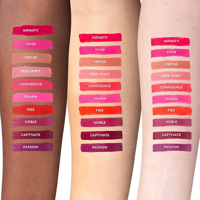 YENSA Vibrant Silk Hydrating Lip Stick - Long Lasting Lipstick with Hyaluronic Acid, Vitamin E & Super Oils - High Pigment Color & Semi Glossy Finish - Moisturizing Formula - Infinity (0.12 oz)