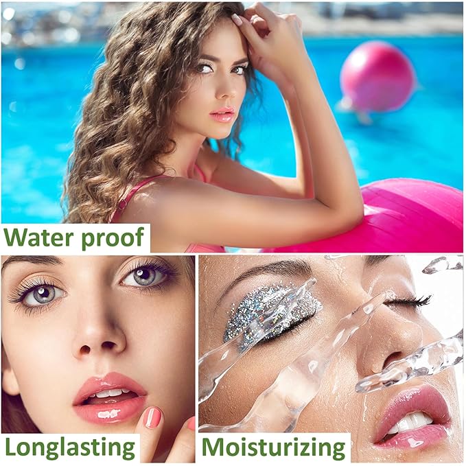 2PCS Jelly Lipstick,Moisturizing Color Changing Lip Balm Lipstick,Waterproof Temperature Color Change Lip Gloss (B)