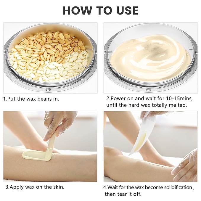 Single Wax Warmer Professional 3L Electric Wax Heater Machine Hold 5.5 Lbs Wax for Hair Removal, Large Wax Pot Paraffin Facial Skin Body SPA Salon Equipment with 100 Wax Sticks