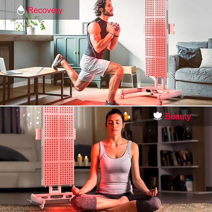 Red Light Therapy, Full Body Red Near Infrared Light 660nm 850nm with 480 Dual Chip Clinical Grade LEDs & Timer, High Power Panel for Anti-Aging, Pain Relief, 800W (Stand Sold Separately)