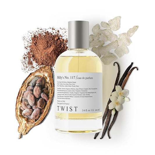 Twist Billy's No. 117 - Eau De Parfum Inspired by Billie Eilish's No.1 Eau de Parfum, Long-Lasting Perfume For Women, Paraben Free, Vegan, Clean Ingredients, Fragrance - Spray 100 ml | 3.4 fl. oz.